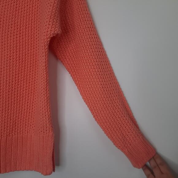 Lucky Brand light orange knitted V-neck sweater size Large NWT - Picture 4 of 10